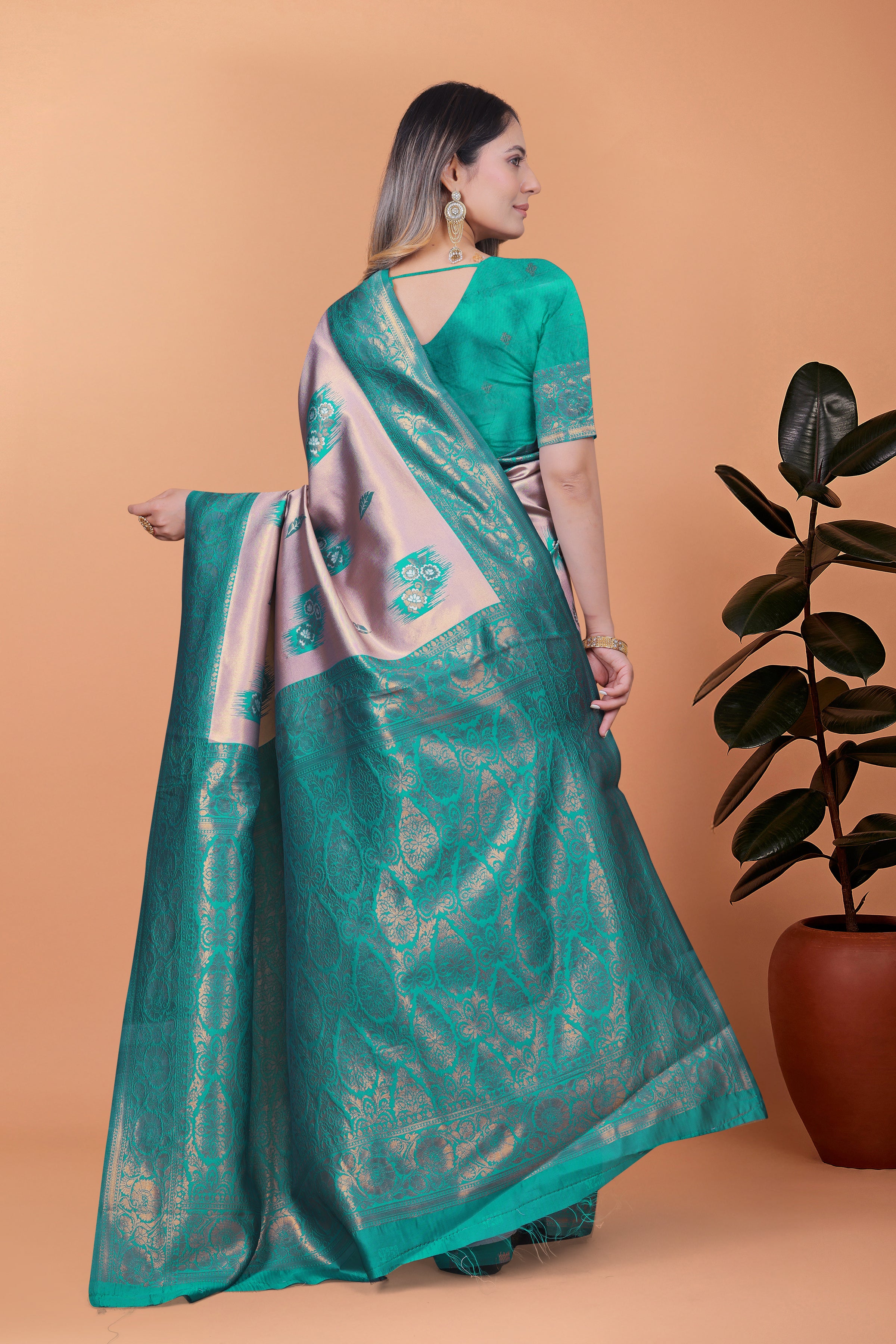 Banarasi Silk Saree with Zari Embellishment with 8 color option ✨💙💚